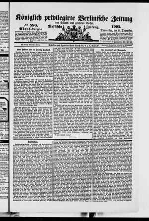 Königlich privilegirte Berlinische Zeitung von Staats- und gelehrten Sachen vom 11.12.1902