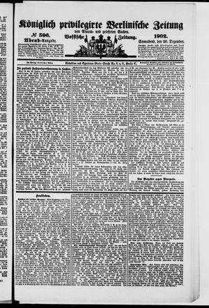 Königlich privilegirte Berlinische Zeitung von Staats- und gelehrten Sachen vom 20.12.1902