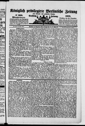 Königlich privilegirte Berlinische Zeitung von Staats- und gelehrten Sachen vom 23.12.1902