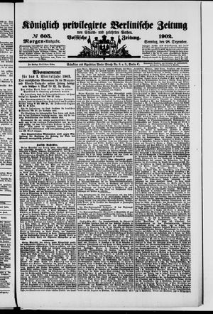 Königlich privilegirte Berlinische Zeitung von Staats- und gelehrten Sachen vom 28.12.1902