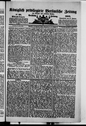 Königlich privilegirte Berlinische Zeitung von Staats- und gelehrten Sachen vom 17.01.1903