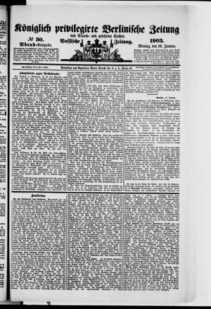 Königlich privilegirte Berlinische Zeitung von Staats- und gelehrten Sachen on Jan 19, 1903