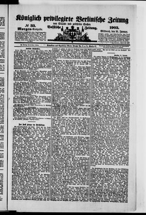 Königlich privilegirte Berlinische Zeitung von Staats- und gelehrten Sachen on Jan 21, 1903