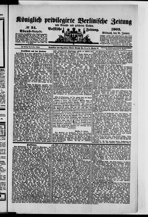 Königlich privilegirte Berlinische Zeitung von Staats- und gelehrten Sachen vom 21.01.1903