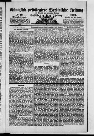 Königlich privilegirte Berlinische Zeitung von Staats- und gelehrten Sachen vom 30.01.1903