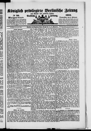 Königlich privilegirte Berlinische Zeitung von Staats- und gelehrten Sachen vom 05.02.1903