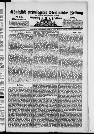 Königlich privilegirte Berlinische Zeitung von Staats- und gelehrten Sachen vom 05.02.1903