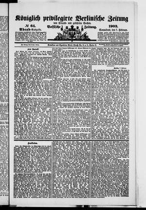 Königlich privilegirte Berlinische Zeitung von Staats- und gelehrten Sachen on Feb 7, 1903