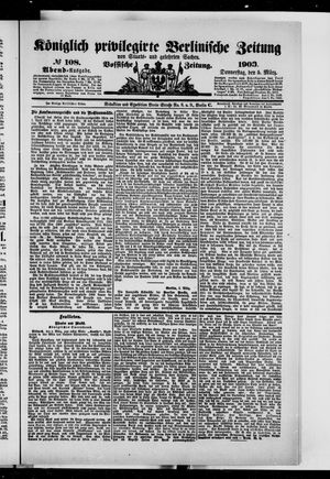 Königlich privilegirte Berlinische Zeitung von Staats- und gelehrten Sachen vom 05.03.1903