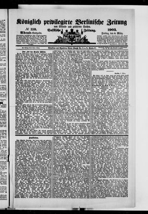 Königlich privilegirte Berlinische Zeitung von Staats- und gelehrten Sachen on Mar 6, 1903