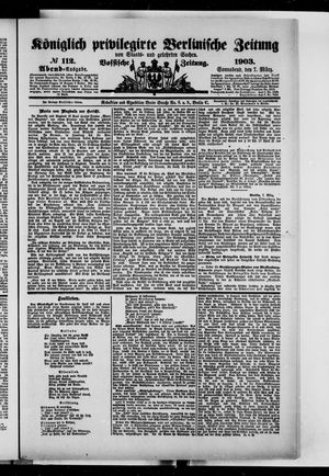 Königlich privilegirte Berlinische Zeitung von Staats- und gelehrten Sachen vom 07.03.1903