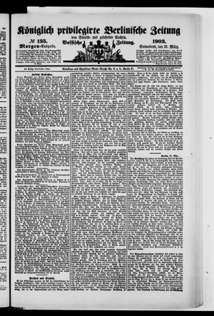 Königlich privilegirte Berlinische Zeitung von Staats- und gelehrten Sachen vom 21.03.1903