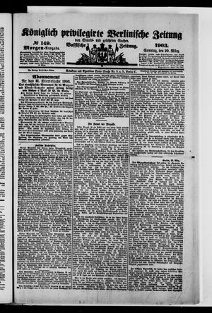 Königlich privilegirte Berlinische Zeitung von Staats- und gelehrten Sachen on Mar 29, 1903