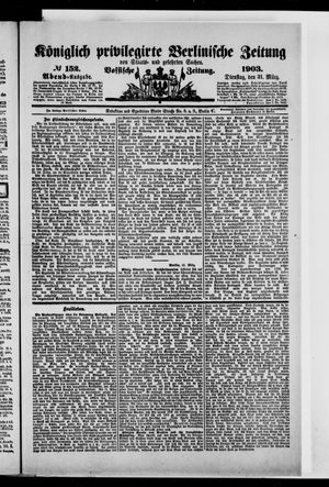 Königlich privilegirte Berlinische Zeitung von Staats- und gelehrten Sachen on Mar 31, 1903