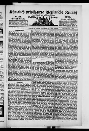 Königlich privilegirte Berlinische Zeitung von Staats- und gelehrten Sachen vom 03.04.1903