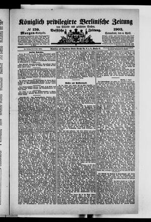 Königlich privilegirte Berlinische Zeitung von Staats- und gelehrten Sachen vom 04.04.1903
