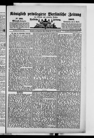 Königlich privilegirte Berlinische Zeitung von Staats- und gelehrten Sachen vom 04.04.1903