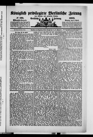 Königlich privilegirte Berlinische Zeitung von Staats- und gelehrten Sachen on Apr 6, 1903