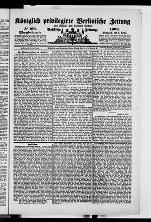 Königlich privilegirte Berlinische Zeitung von Staats- und gelehrten Sachen vom 08.04.1903