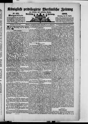Königlich privilegirte Berlinische Zeitung von Staats- und gelehrten Sachen on Apr 12, 1903