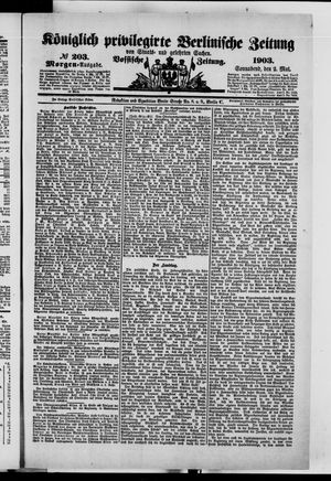 Königlich privilegirte Berlinische Zeitung von Staats- und gelehrten Sachen on May 2, 1903