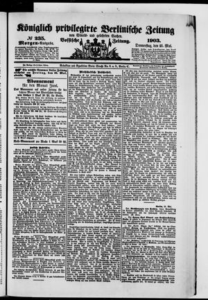 Königlich privilegirte Berlinische Zeitung von Staats- und gelehrten Sachen on May 21, 1903