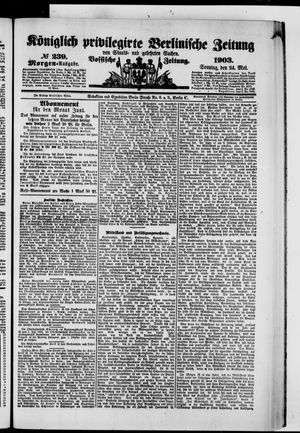 Königlich privilegirte Berlinische Zeitung von Staats- und gelehrten Sachen on May 24, 1903