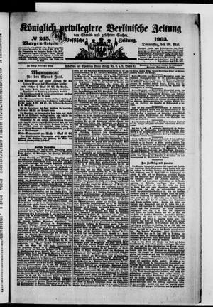 Königlich privilegirte Berlinische Zeitung von Staats- und gelehrten Sachen on May 28, 1903