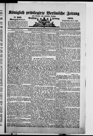 Königlich privilegirte Berlinische Zeitung von Staats- und gelehrten Sachen on Jul 2, 1903