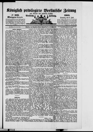Königlich privilegirte Berlinische Zeitung von Staats- und gelehrten Sachen vom 05.07.1903