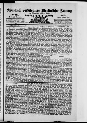 Königlich privilegirte Berlinische Zeitung von Staats- und gelehrten Sachen on Jul 10, 1903