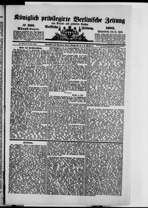 Königlich privilegirte Berlinische Zeitung von Staats- und gelehrten Sachen on Jul 11, 1903
