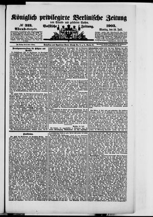 Königlich privilegirte Berlinische Zeitung von Staats- und gelehrten Sachen vom 13.07.1903