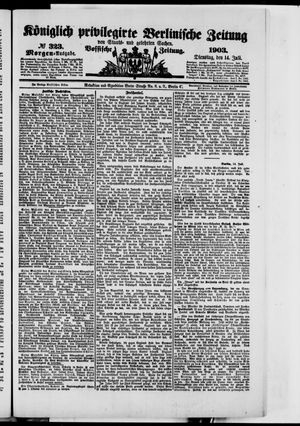 Königlich privilegirte Berlinische Zeitung von Staats- und gelehrten Sachen on Jul 14, 1903