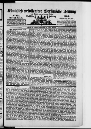 Königlich privilegirte Berlinische Zeitung von Staats- und gelehrten Sachen on Jul 20, 1903