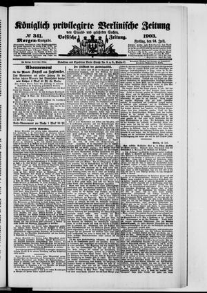 Königlich privilegirte Berlinische Zeitung von Staats- und gelehrten Sachen vom 24.07.1903