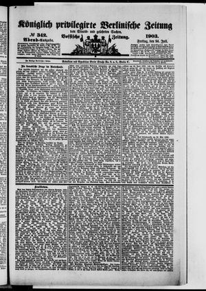 Königlich privilegirte Berlinische Zeitung von Staats- und gelehrten Sachen on Jul 24, 1903