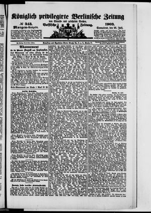 Königlich privilegirte Berlinische Zeitung von Staats- und gelehrten Sachen on Jul 25, 1903