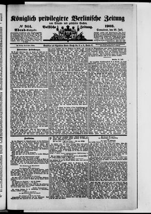 Königlich privilegirte Berlinische Zeitung von Staats- und gelehrten Sachen on Jul 25, 1903