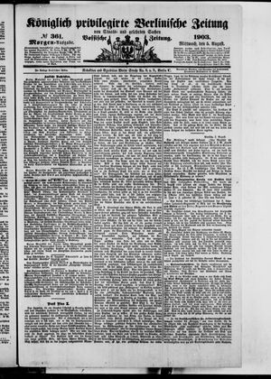 Königlich privilegirte Berlinische Zeitung von Staats- und gelehrten Sachen vom 05.08.1903