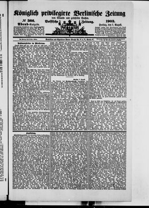 Königlich privilegirte Berlinische Zeitung von Staats- und gelehrten Sachen vom 07.08.1903