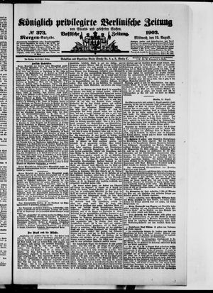 Königlich privilegirte Berlinische Zeitung von Staats- und gelehrten Sachen vom 12.08.1903