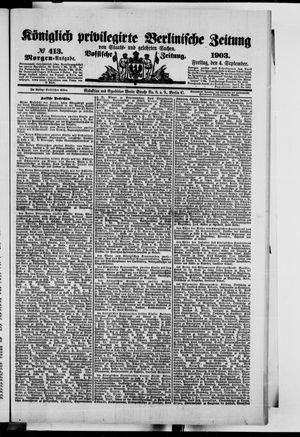 Königlich privilegirte Berlinische Zeitung von Staats- und gelehrten Sachen on Sep 4, 1903