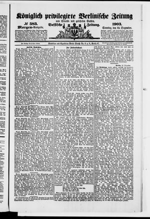 Königlich privilegirte Berlinische Zeitung von Staats- und gelehrten Sachen vom 13.12.1903