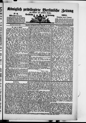 Königlich privilegirte Berlinische Zeitung von Staats- und gelehrten Sachen vom 05.01.1904