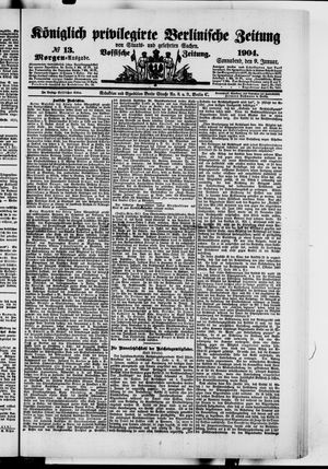 Königlich privilegirte Berlinische Zeitung von Staats- und gelehrten Sachen vom 09.01.1904