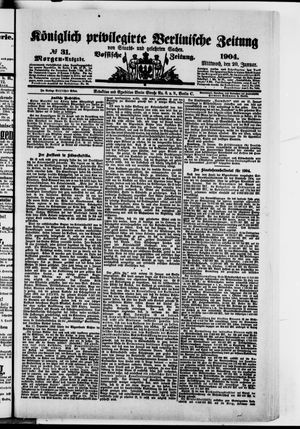 Königlich privilegirte Berlinische Zeitung von Staats- und gelehrten Sachen vom 20.01.1904