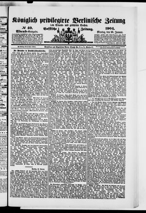 Königlich privilegirte Berlinische Zeitung von Staats- und gelehrten Sachen vom 25.01.1904
