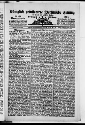 Königlich privilegirte Berlinische Zeitung von Staats- und gelehrten Sachen vom 28.01.1904