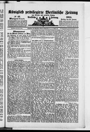 Königlich privilegirte Berlinische Zeitung von Staats- und gelehrten Sachen vom 29.01.1904